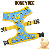 Двулицев, дизайнерски нагръдник за кучета от неопрен Dashi HONEY BEE 